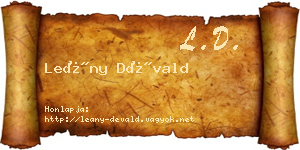 Leány Dévald névjegykártya